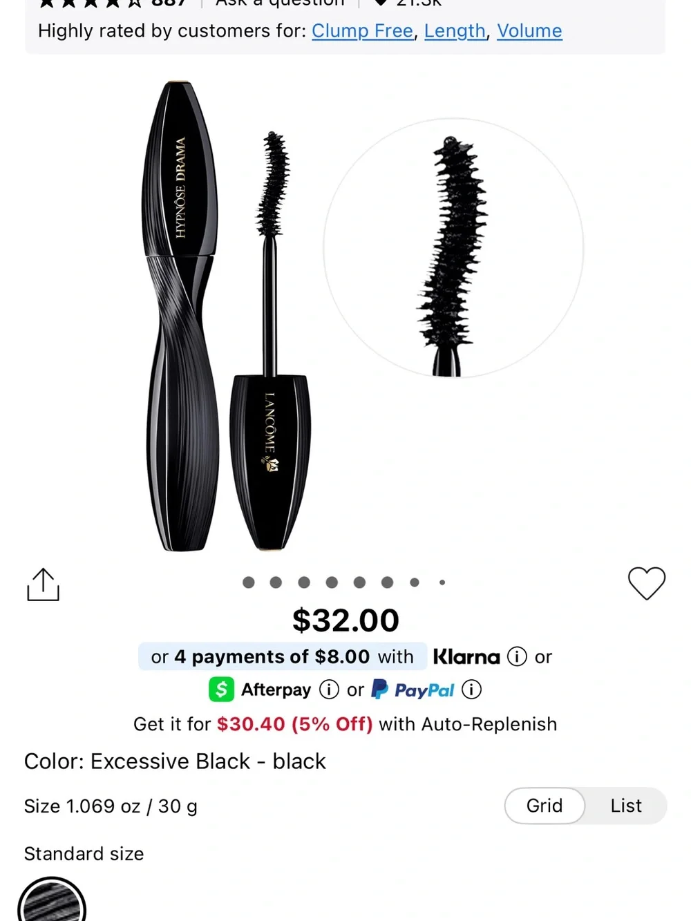 Lancome Mascara Set in Silver, Black, Gold